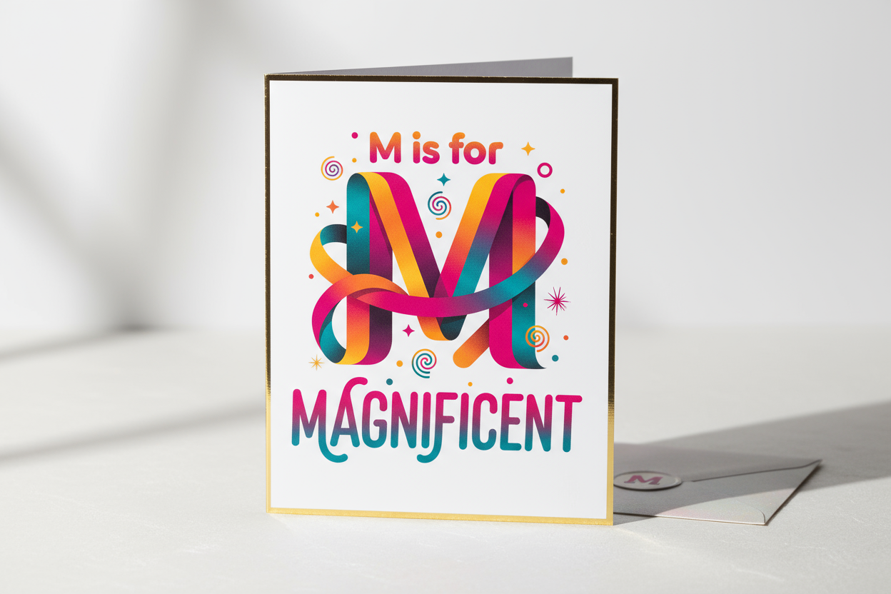 Letter M Card