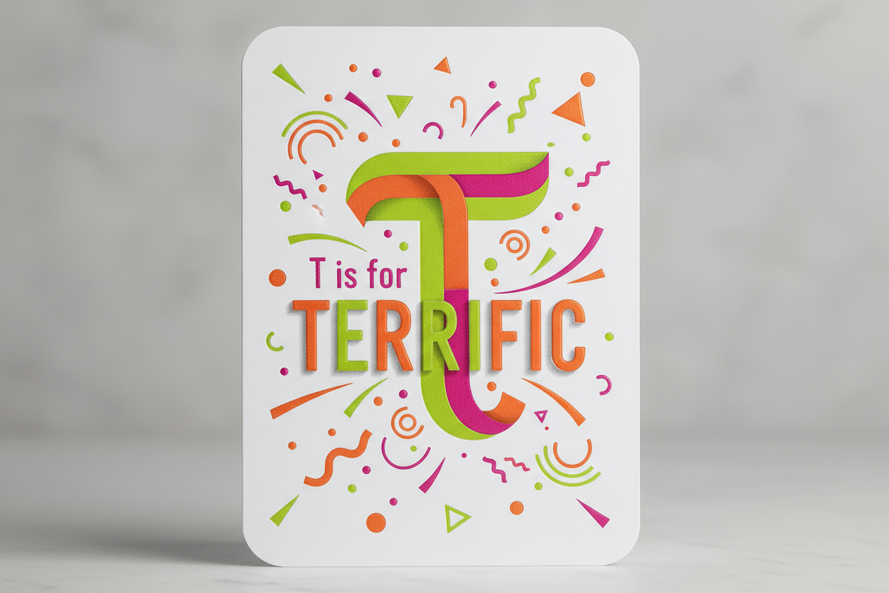 Letter T Card