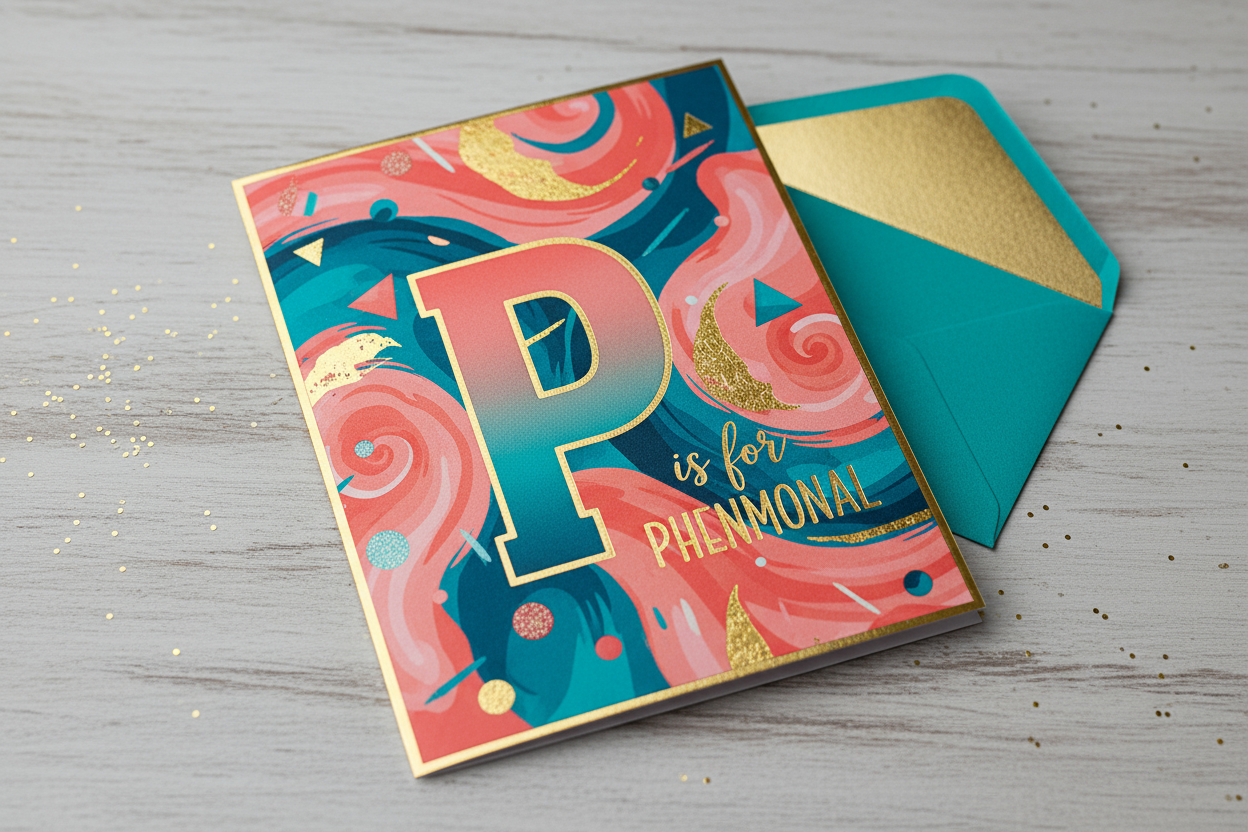 Letter P Card