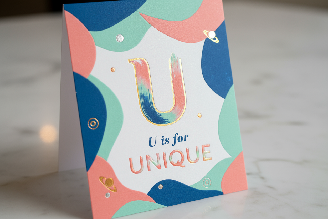 Letter U Card