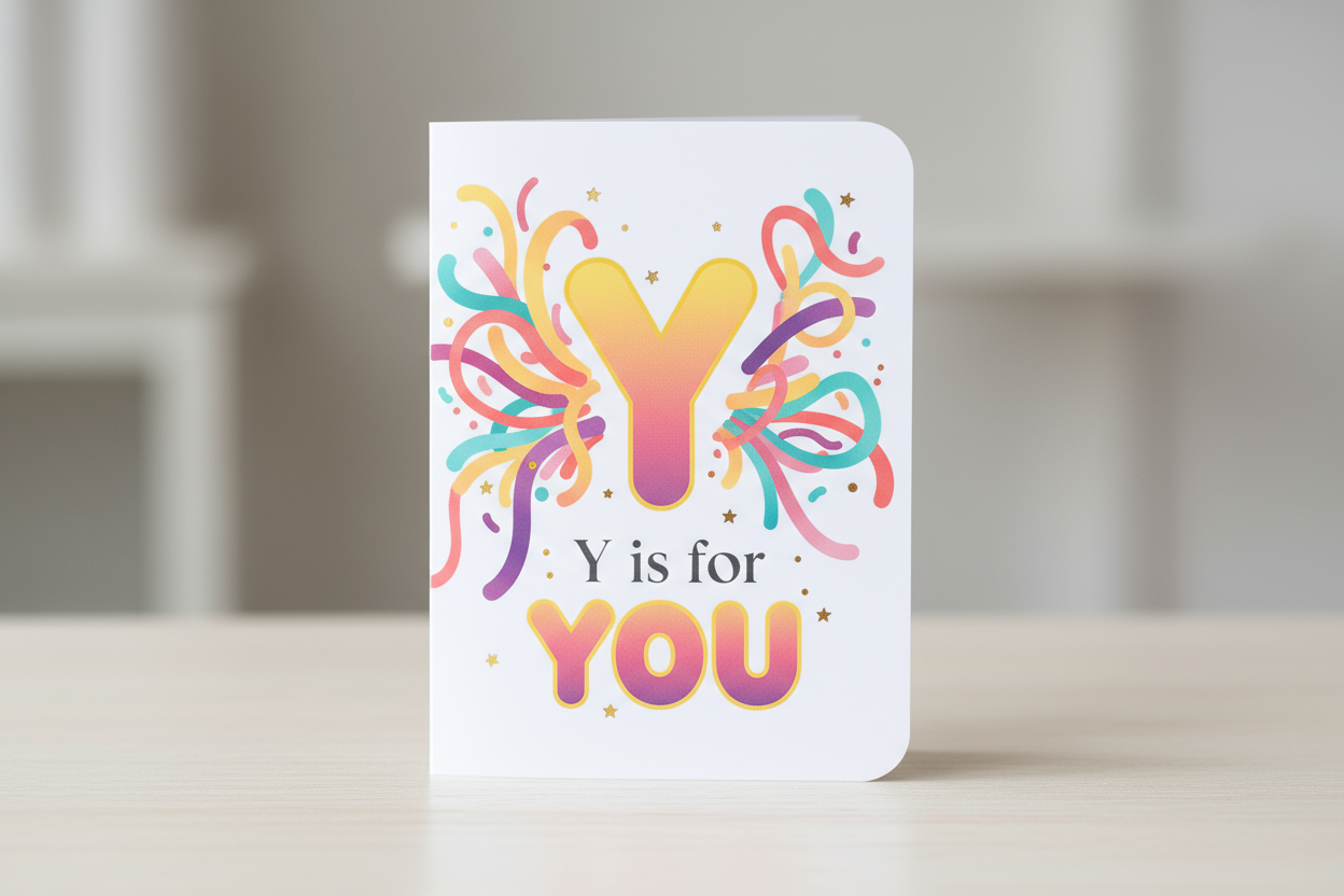 Letter Y Card